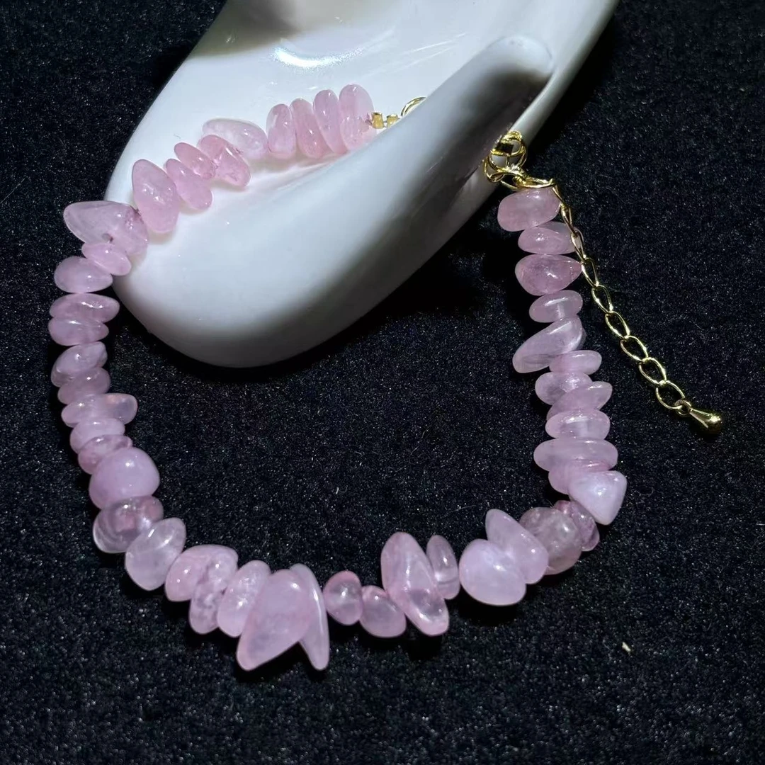 C10011【任会长珠宝】星光粉黛幻彩粉水晶手串-送礼佳品