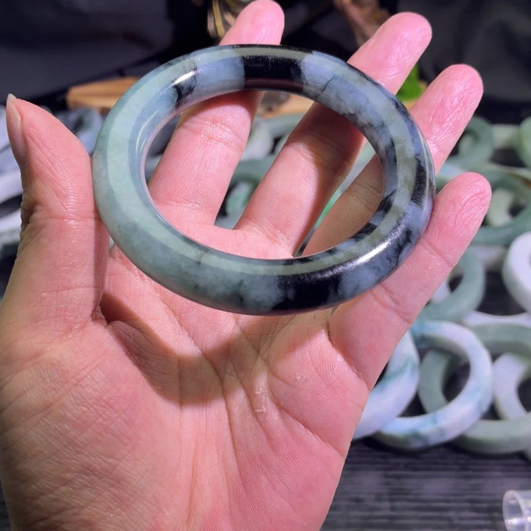 定制翡翠未镶嵌天然纹理随机，追求完美者慎拍