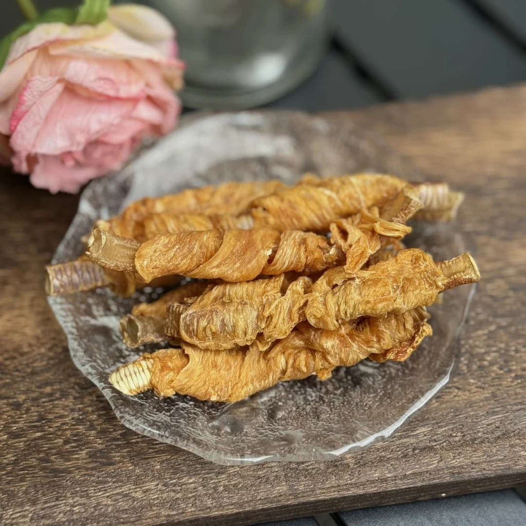 烘干鸡肉鹅喉管宠物零食新鲜健康纯手作清新口气