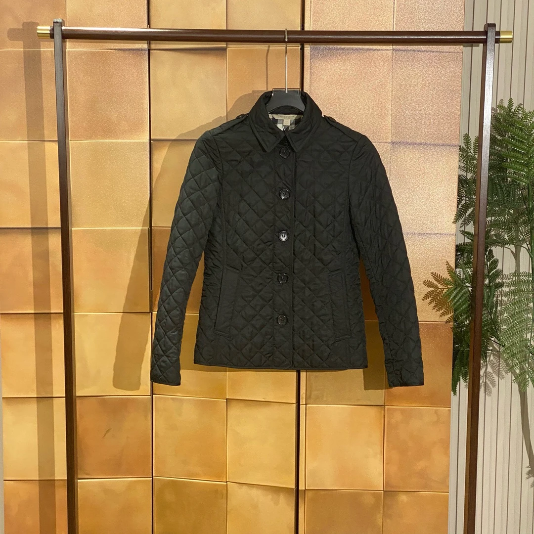 99新 BURBERRY/博柏利 菱形内里格纹棉服外套/xs码/99新/女24664