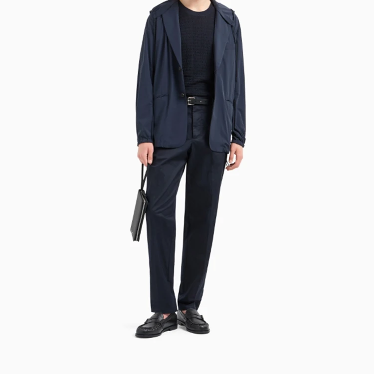 阿尼男士直筒休闲裤舒适时尚春夏商务经典男式通勤简约老钱风