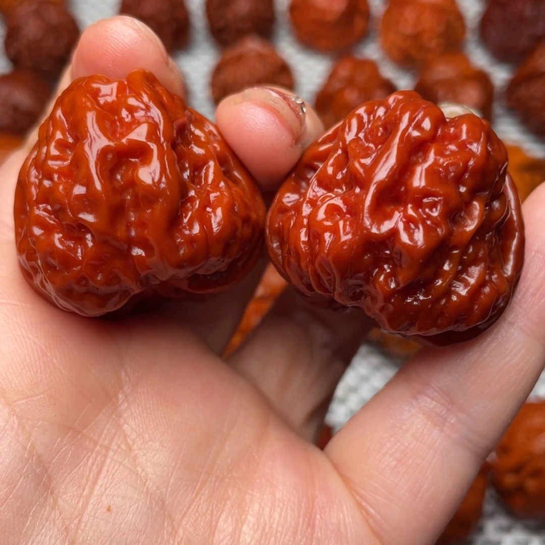 桃核吊坠文玩核桃 手把件 蛤蟆头 35