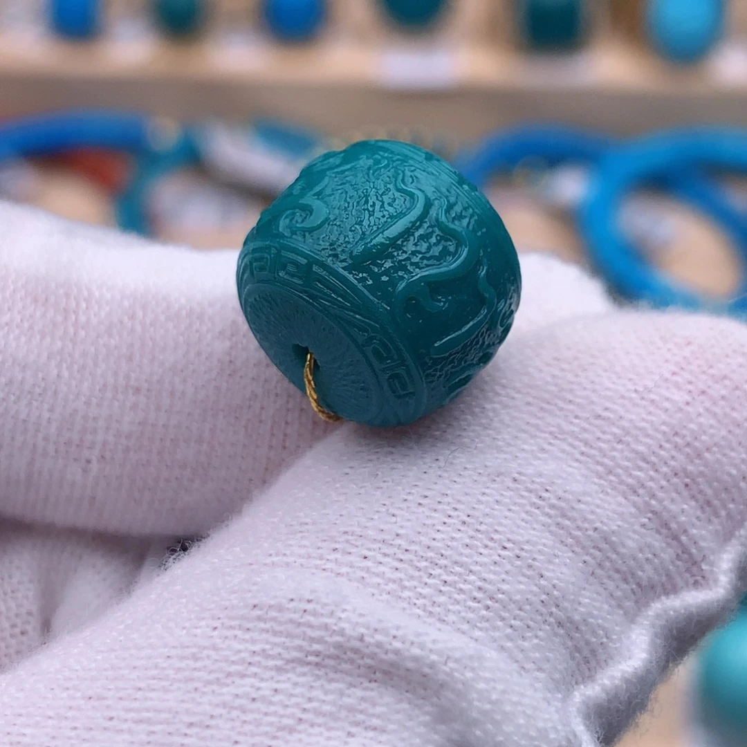 绿松石未镶嵌珠宝奇石13.8mm