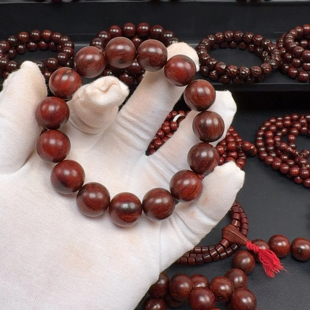 小叶紫檀手串/手链1.5cm微瑕