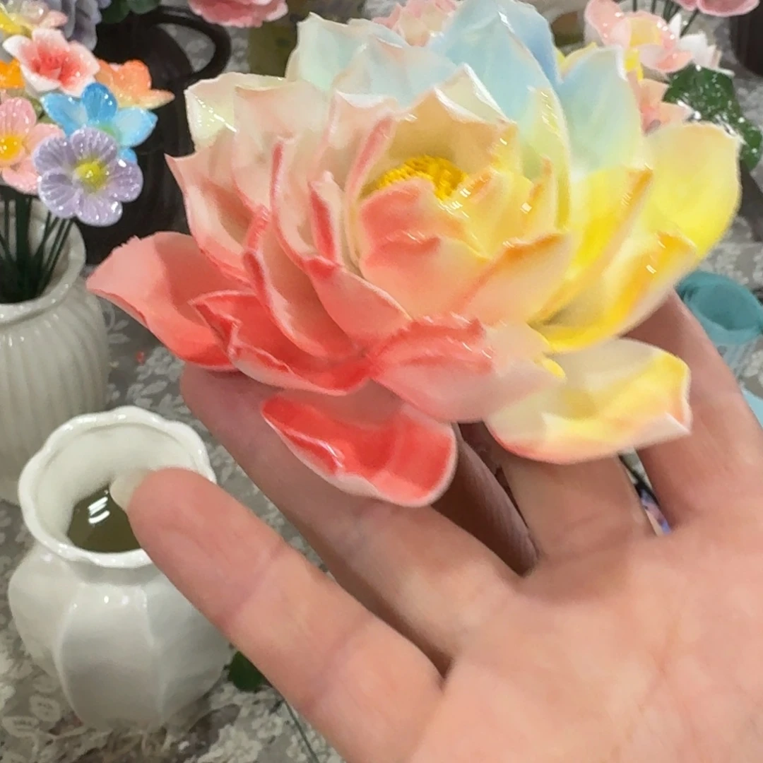 陶瓷花拍满20元发货，爱退款拉黑