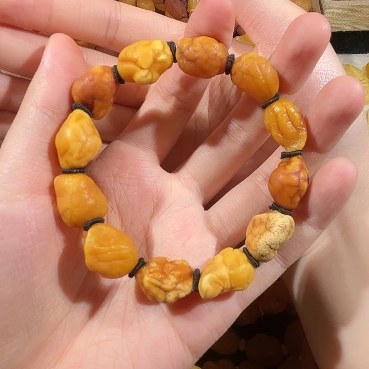 琥珀未镶嵌手链蜜蜡海漂手串