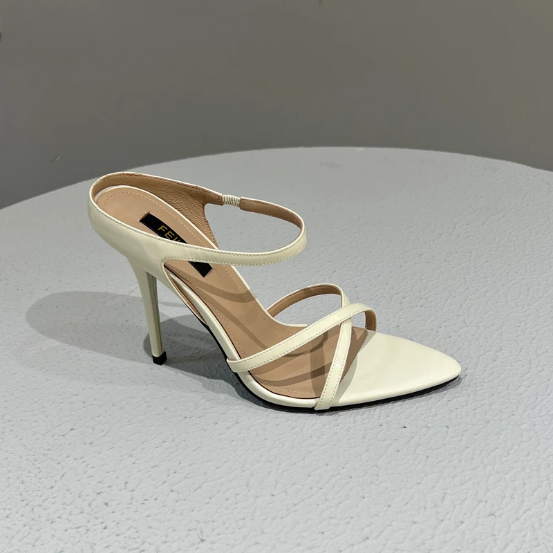 【XH】拖鞋女2024新款夏季外穿粗跟高级感绝美气质法式高跟鞋015