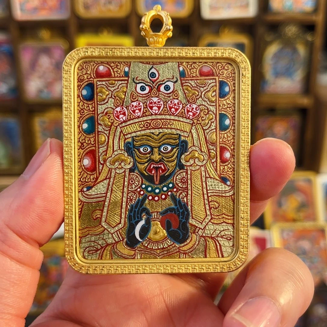 吊坠青海热贡手绘扎基拉姆