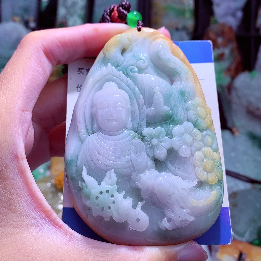 颈饰未镶嵌翡翠天然