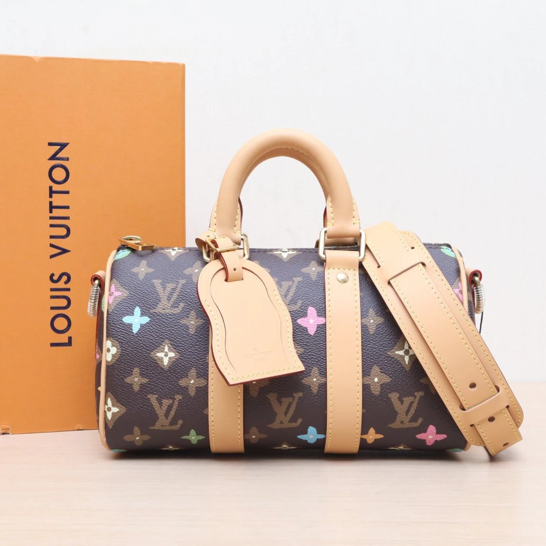 99新 LouisVuitton/路易威登 新粉 小花攀攀KEEPALL 25 Tyler联名
