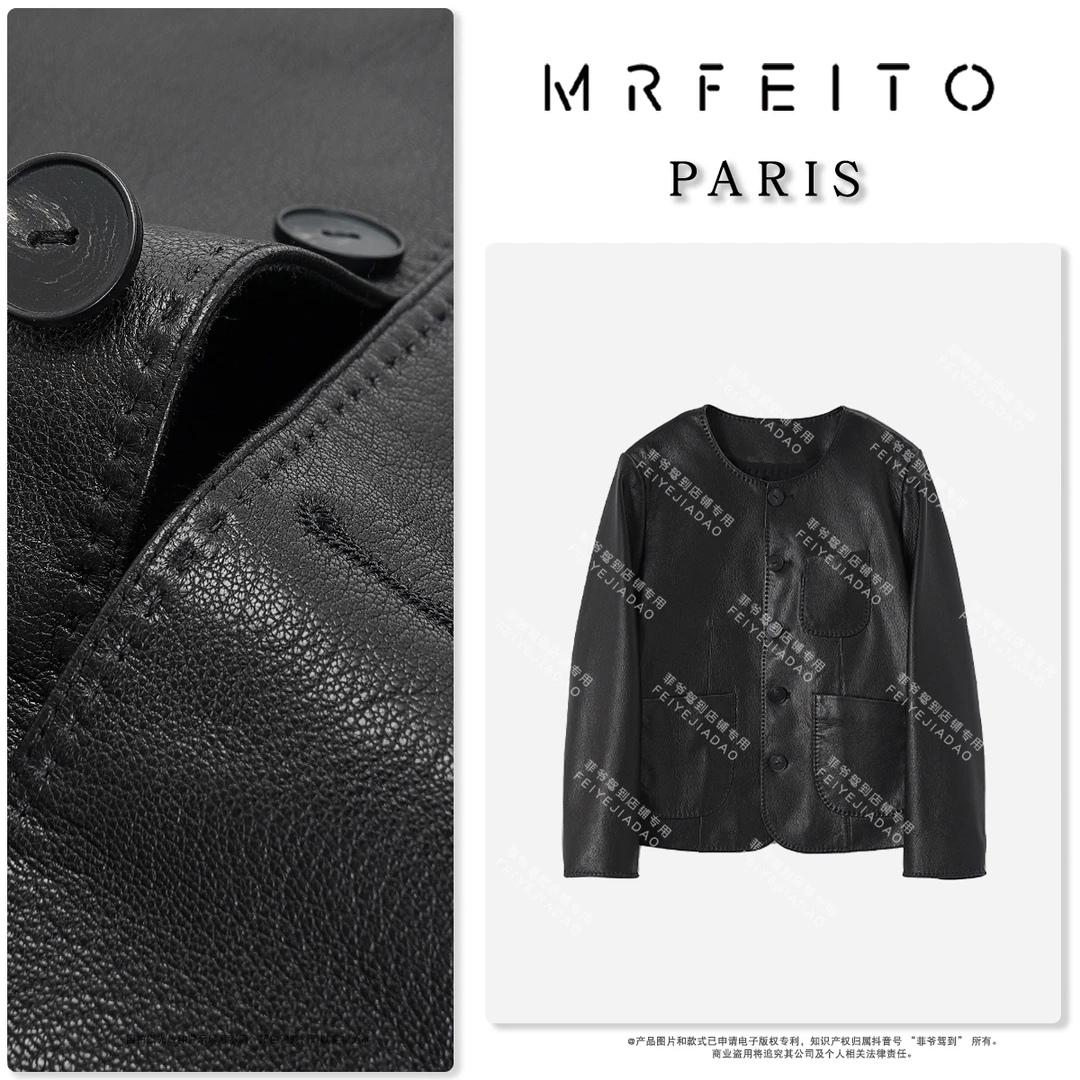 【寒乌】高级感多口袋短款圆领休闲女士外套H58PY20448