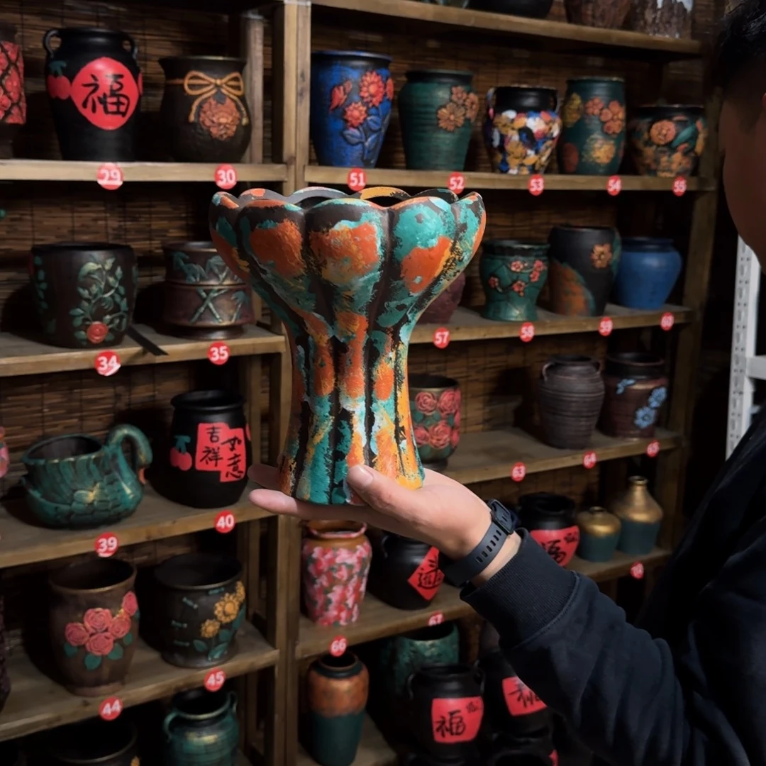 带孔高端浮雕花盆炸炸炸