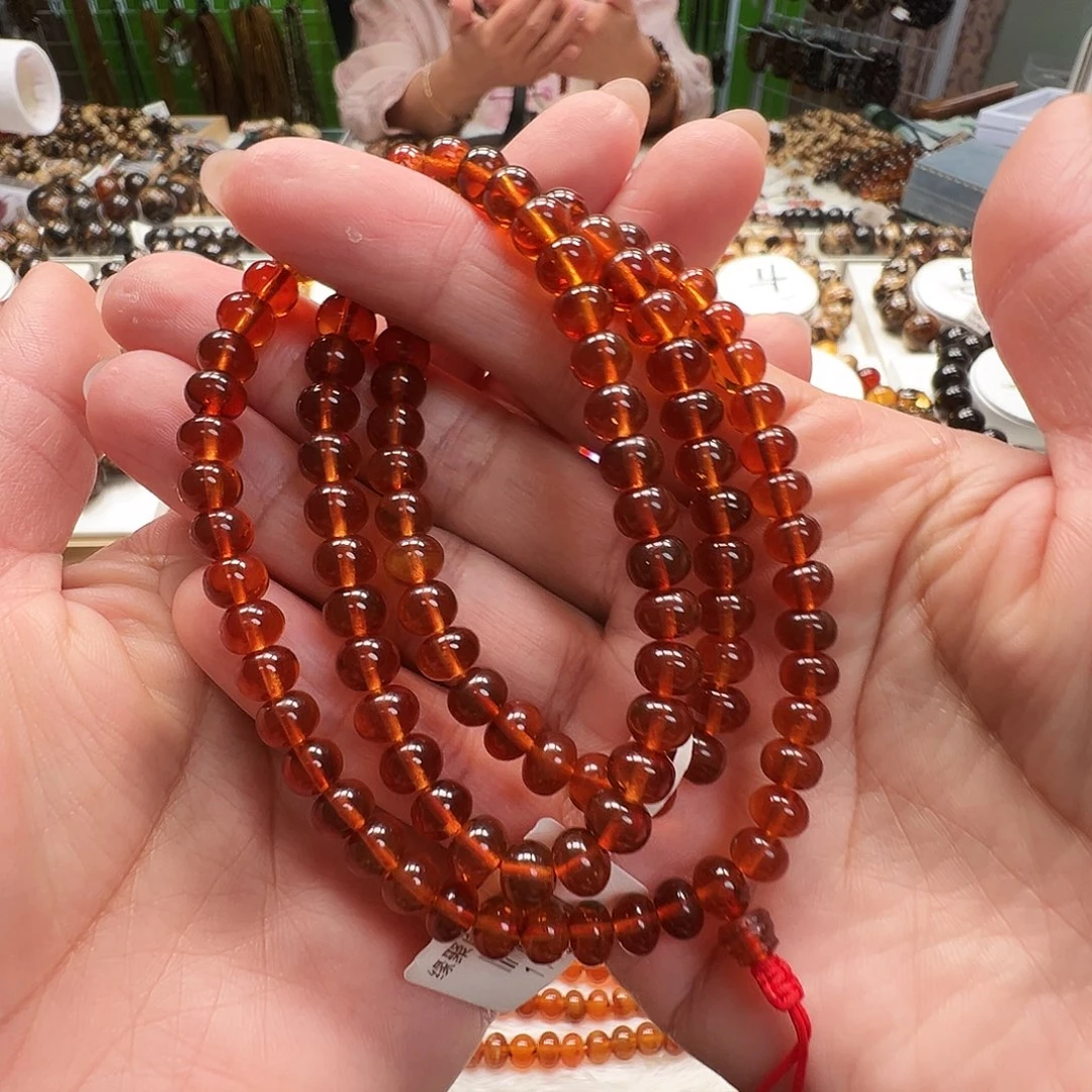 琥珀未镶嵌裸石抚顺琥珀6樱桃红