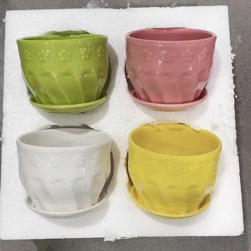 【闪购商品】红陶陶瓷花盆，多肉花盆