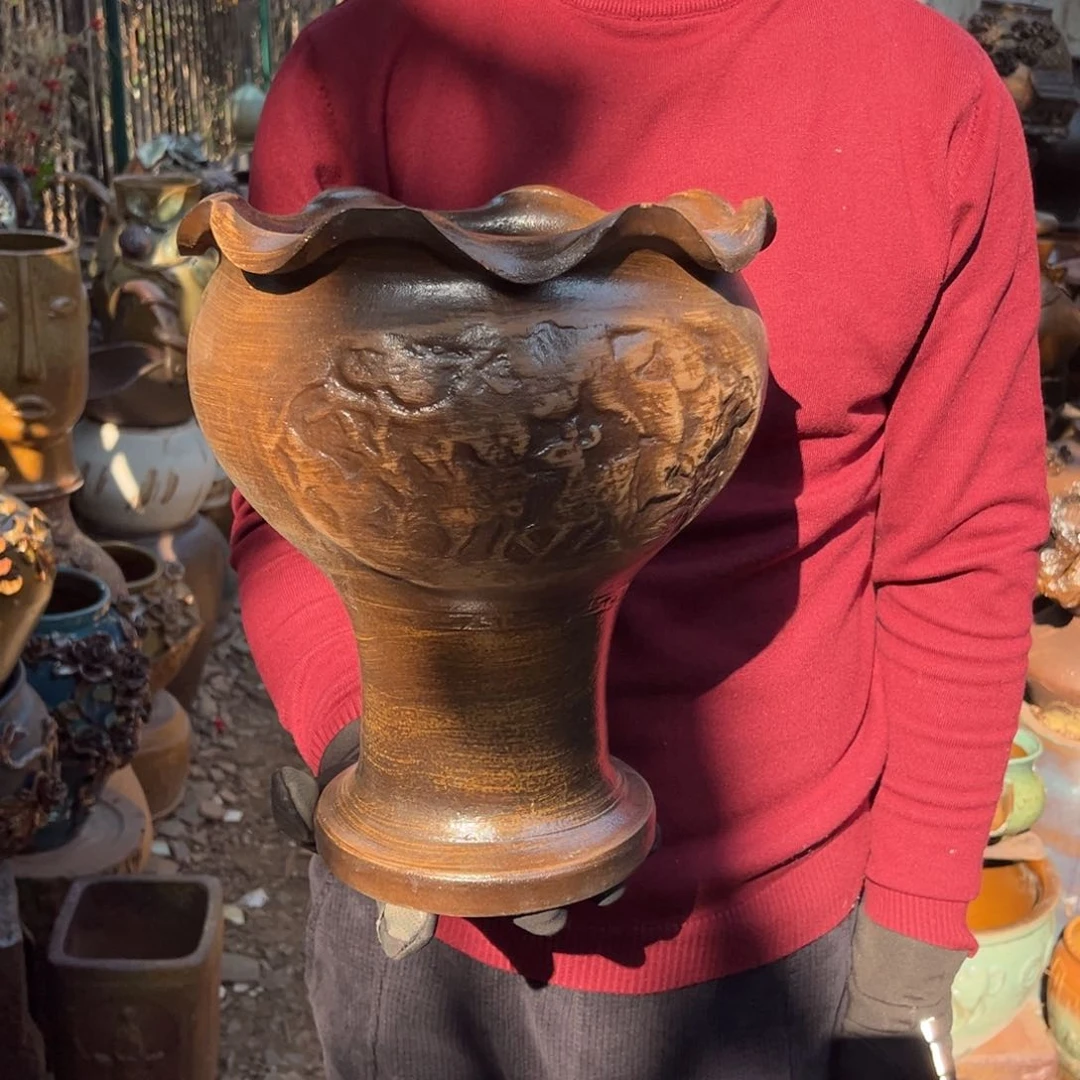 红陶高30口25有孔