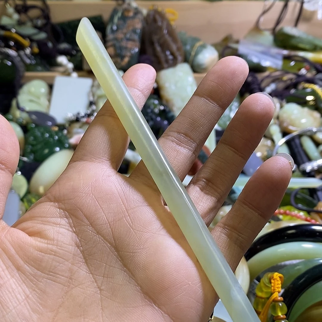 未镶嵌岫玉发簪发簪