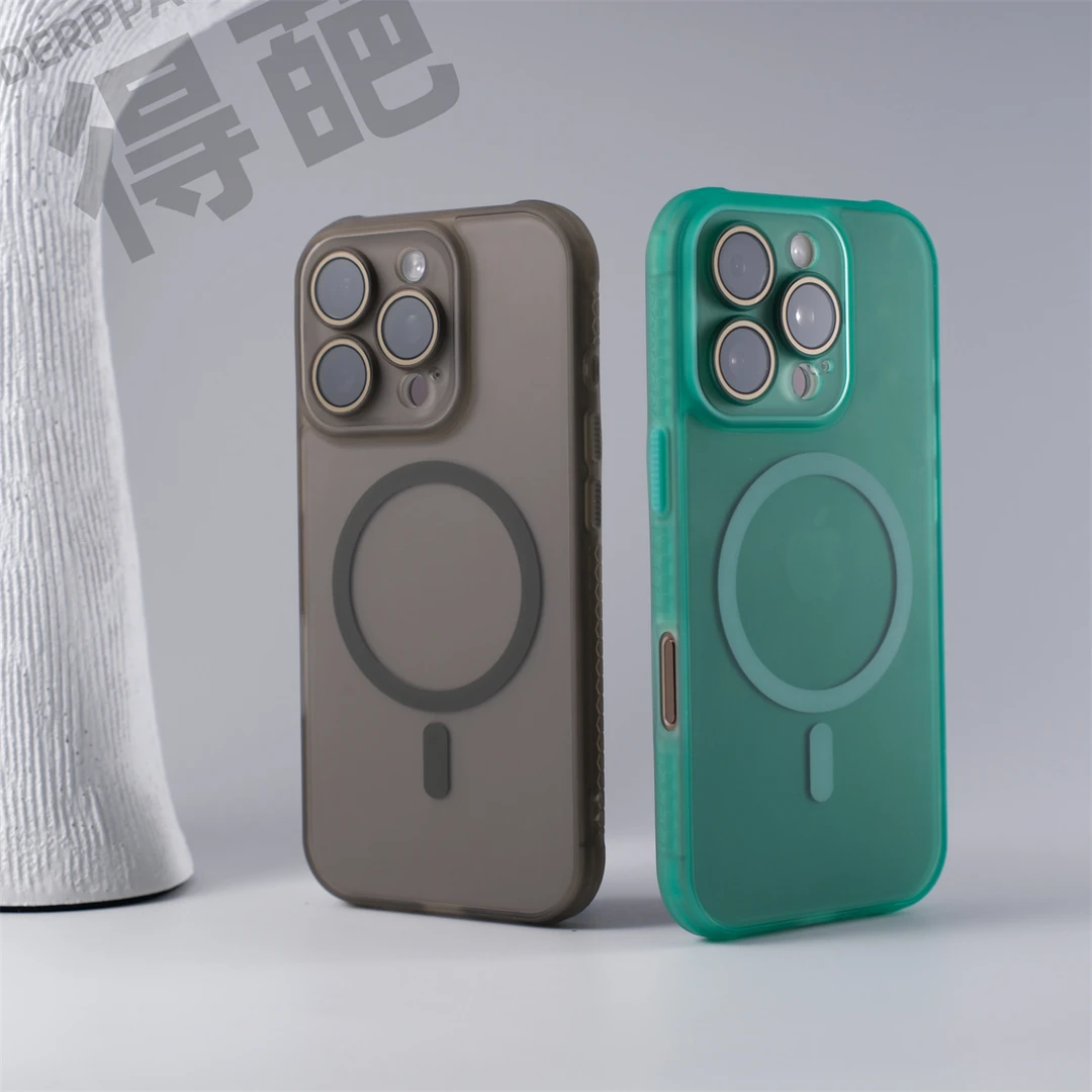 得葩车胎纹防滑苹果16promax磁吸手机壳iphone15防摔保护14/13/12