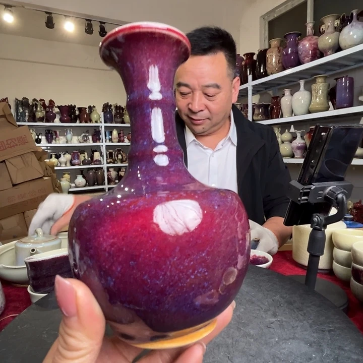 牛家钧窑牛自恒老师钧瓷瓶