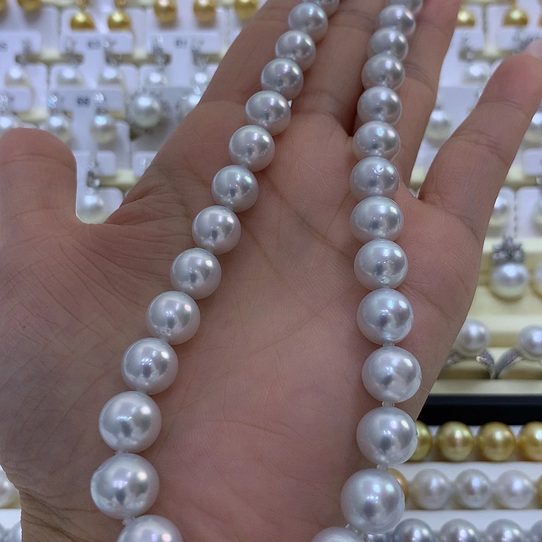 海水珍珠未镶嵌项链9/12mm澳白