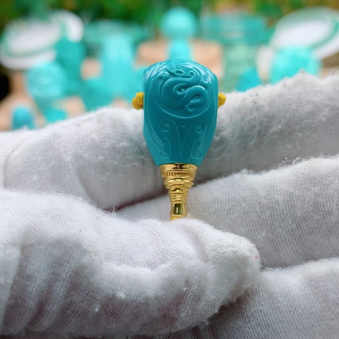 绿松石18K金镶嵌配饰