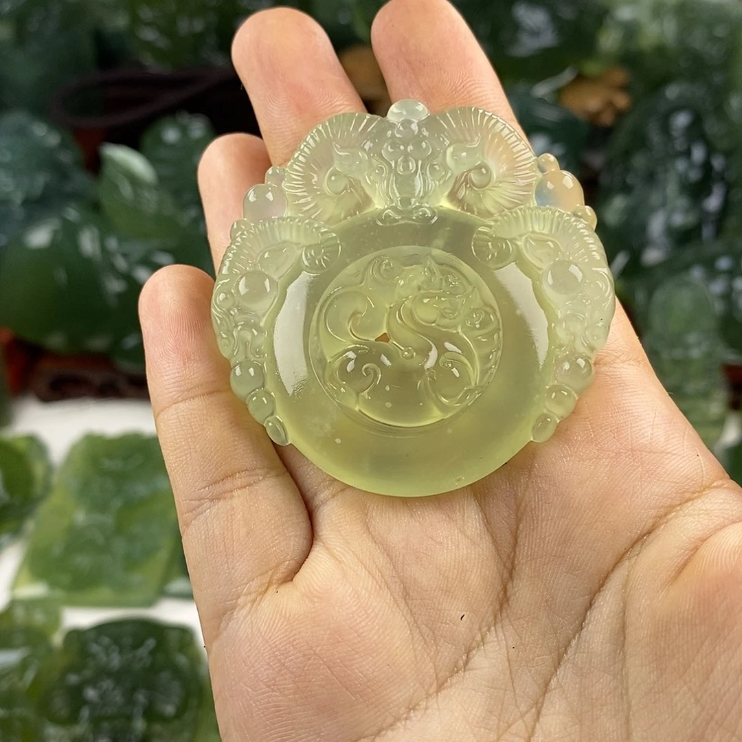 岫玉未镶嵌挂件挂件