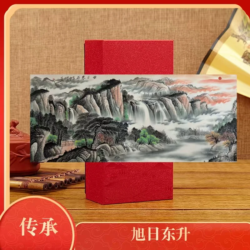 国画-康一生-旭日东升-小八尺-世界艺术家-100*240