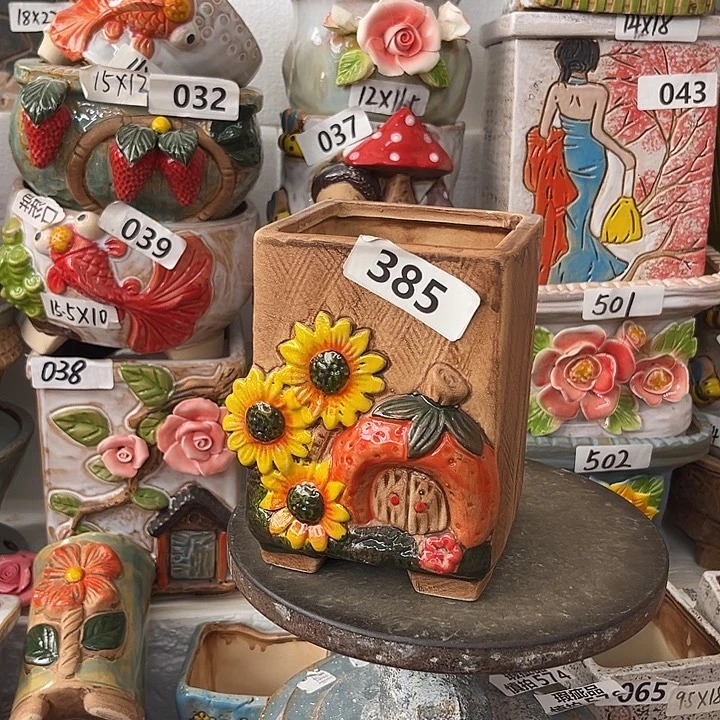 粗陶材质多肉花盆