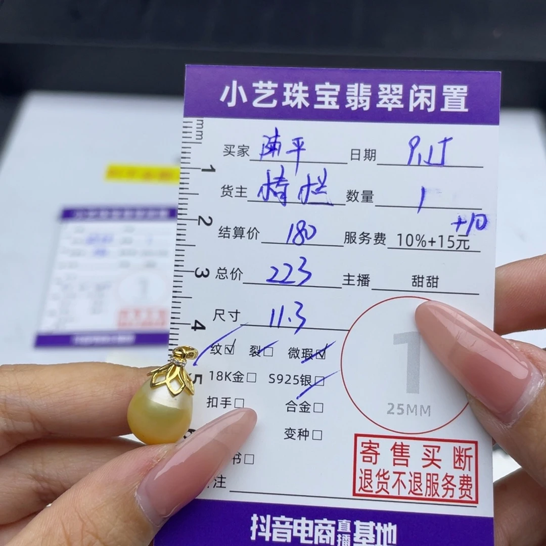 ****平银S925镶嵌颈饰海水珍珠
