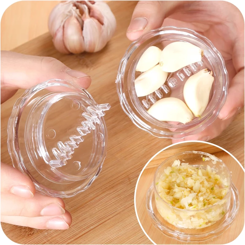 大蒜旋转压蒜器家用蒜泥器手动捣蒜器厨房用品小工具磨姜器蒜蓉机