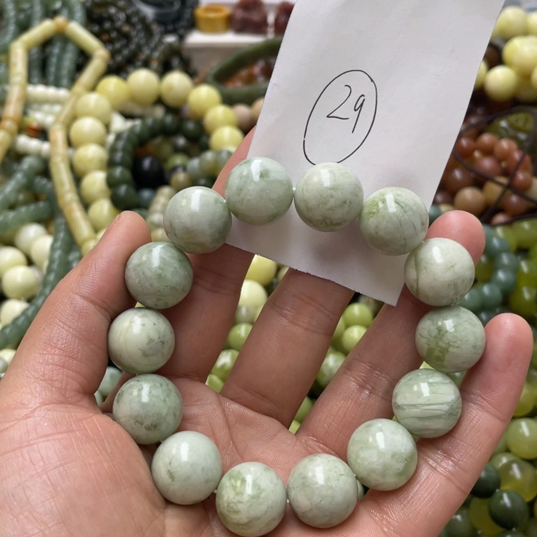 蛇纹石玉手链未镶嵌