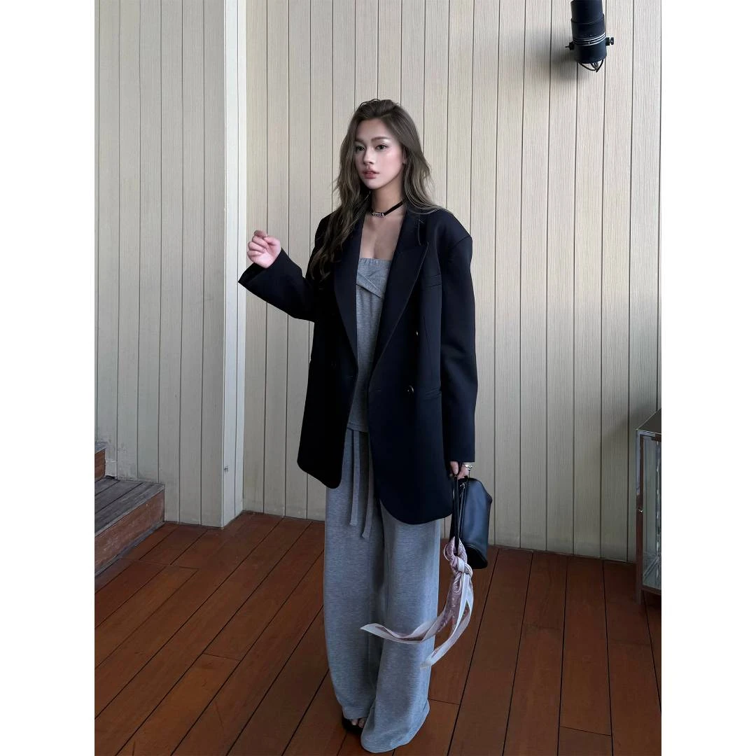 周淼【1.05 20:00新品】【倒T西装】带垫肩宽松廓形西装ZM26X5010J