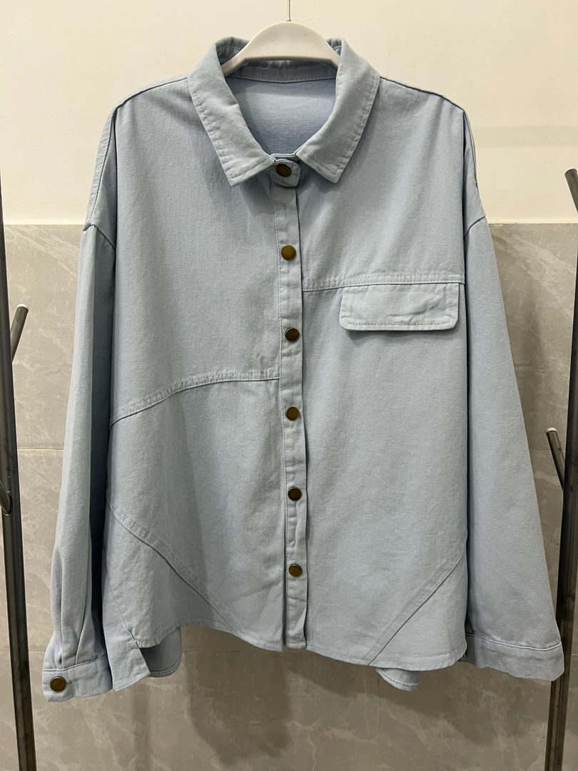 新款韩版百搭薄款长袖牛仔衬衫外套A93