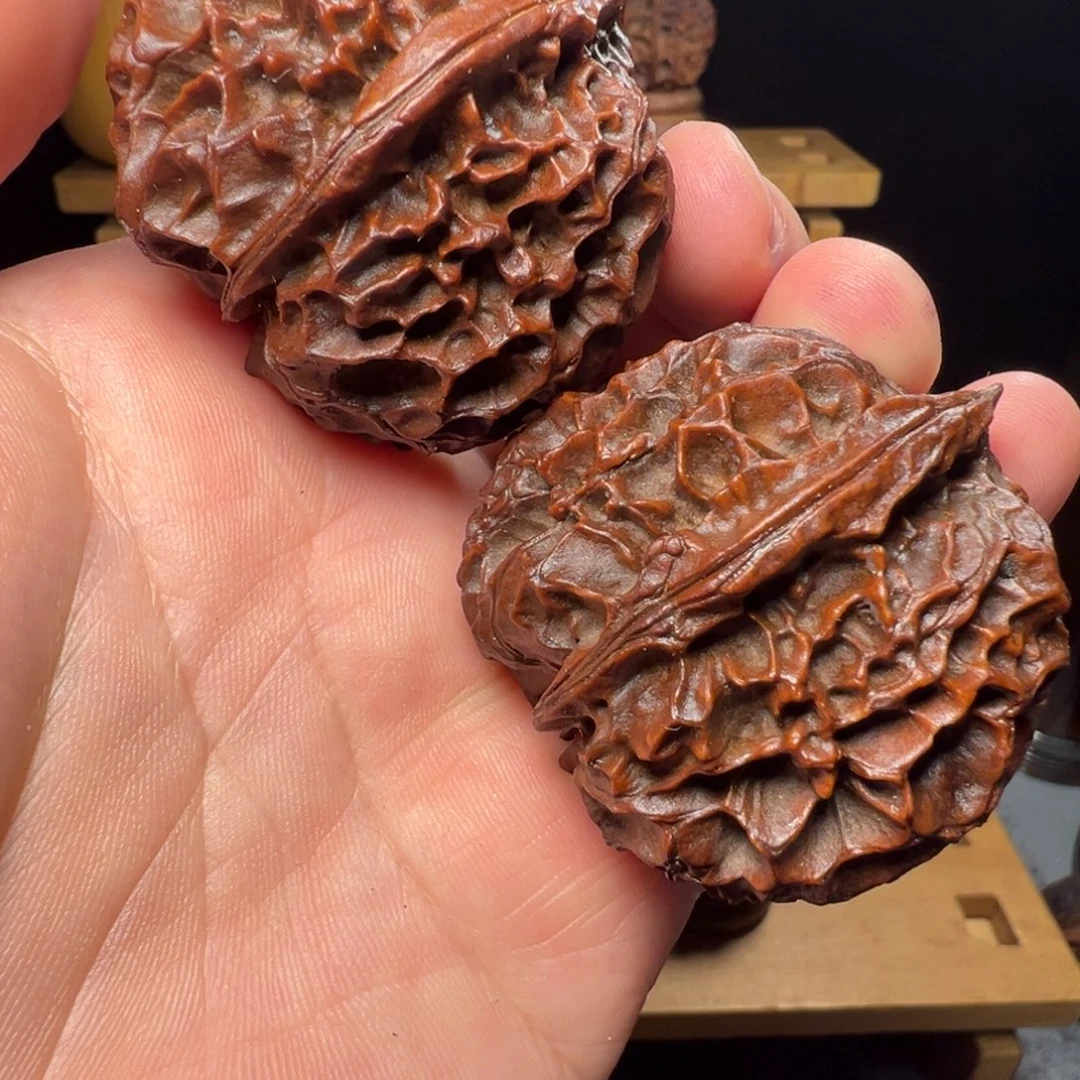 吊坠文玩核桃凤凰牡丹46mm