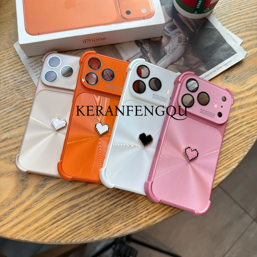 四角防摔激光喷油肤感适用苹果秒变17promax潮牌16防摔15保护壳