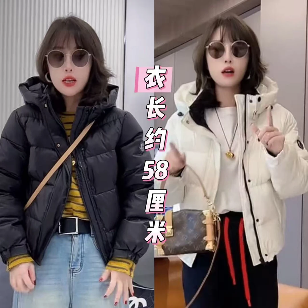 907袖圆标连帽拉链百搭厚棉服