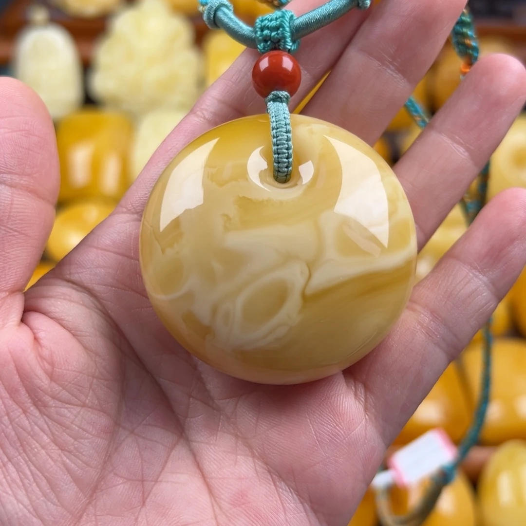 琥珀颈饰未镶嵌纯天然琥珀蜜蜡无优化