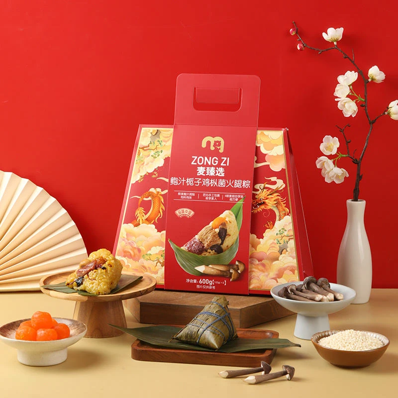 麦臻选鲍汁栀子鸡枞菌火腿粽 600g