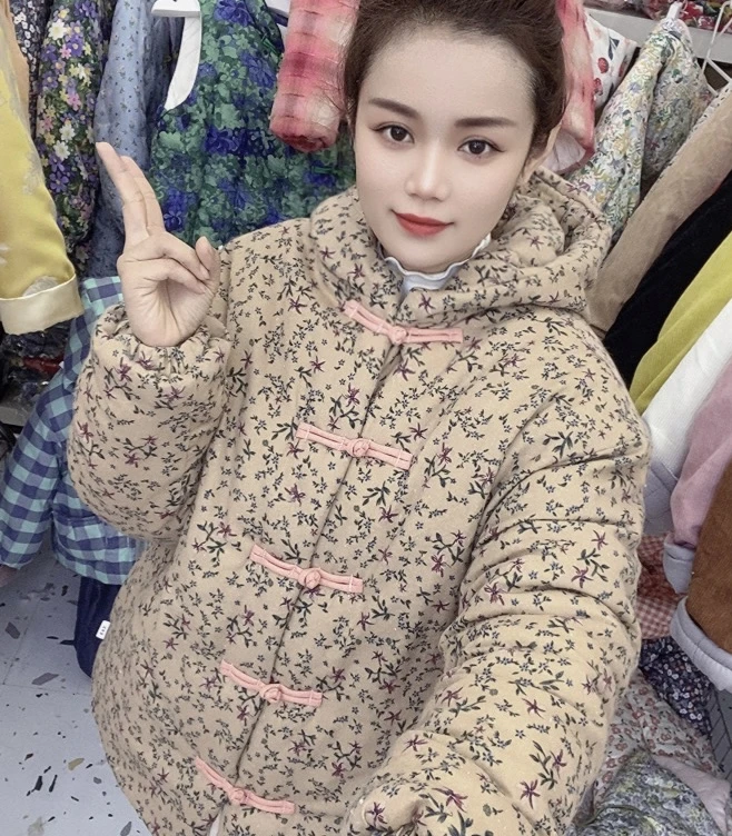 新款女士磨毛棉花棉袄