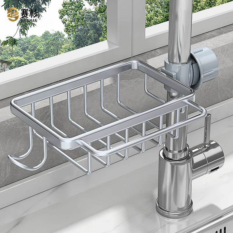 厨房水龙头置物架洗碗洗菜池水槽架沥水篮海绵刷百洁布抹布收纳架