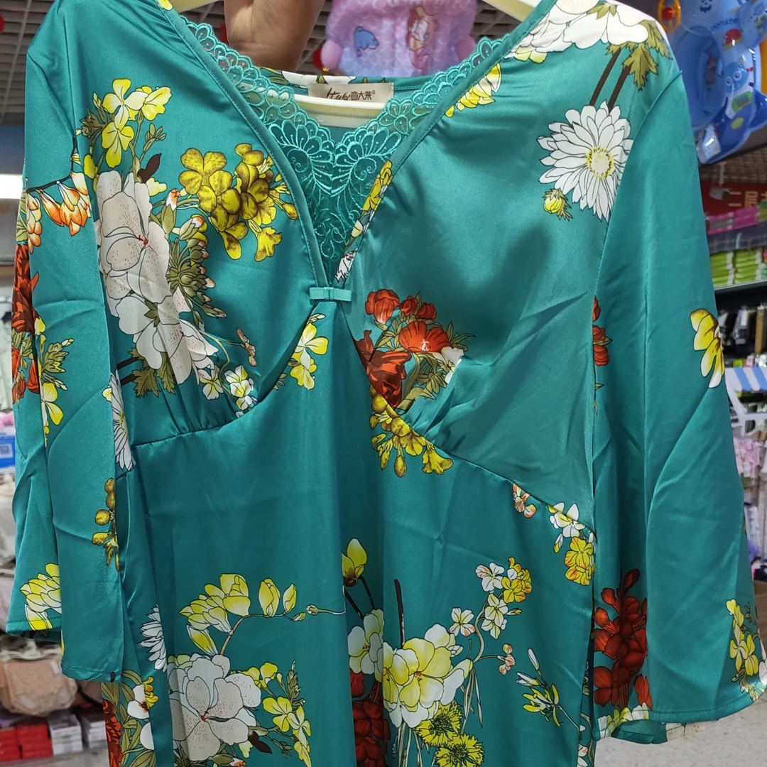 夏季女士薄款蕾丝睡裙舒适透气田园风家居服