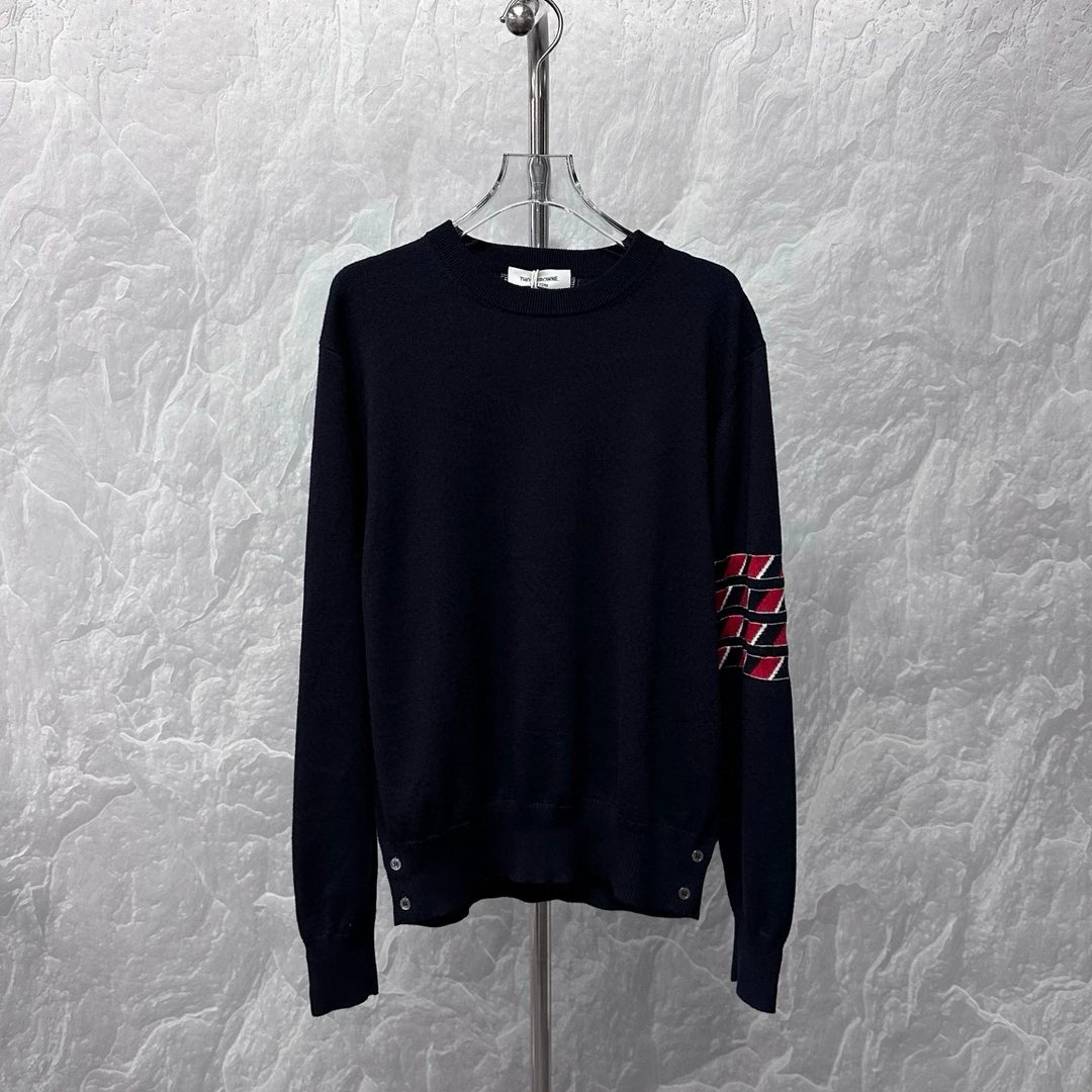 未使用 THOMBROWNE 条纹龙虾羊毛毛衣 2码 D17119