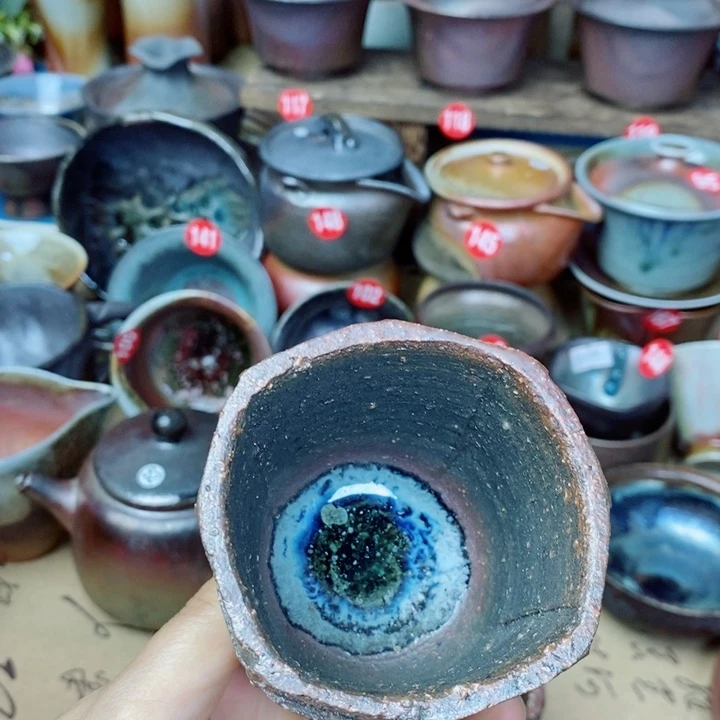 杯子纯柴烧裸烧茶器茶杯