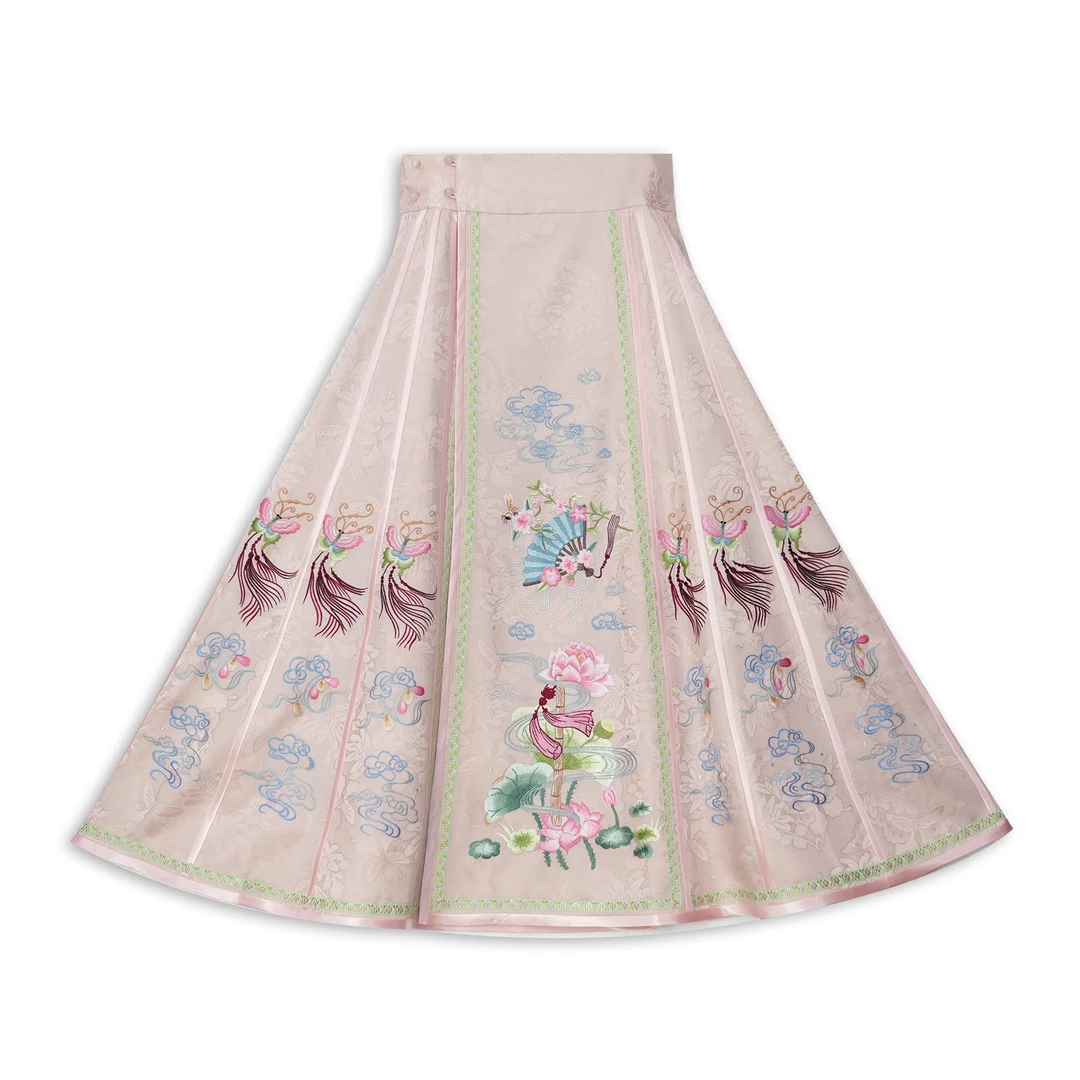 原创女士半身裙中国风传统国风中式重工刺绣马面裙