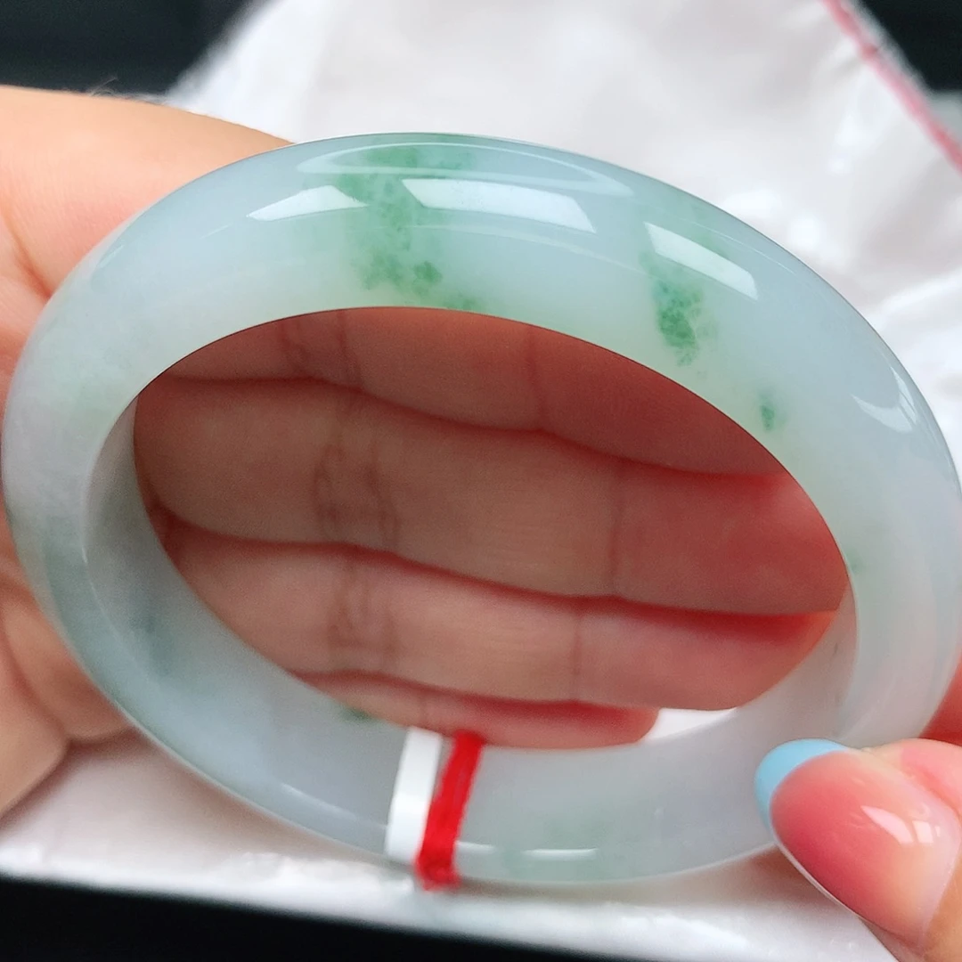 未镶嵌手镯翡翠26冰胶飘花