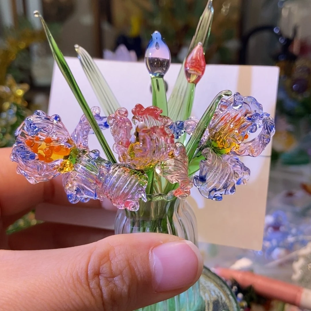 手工艺品琉璃鸢尾花