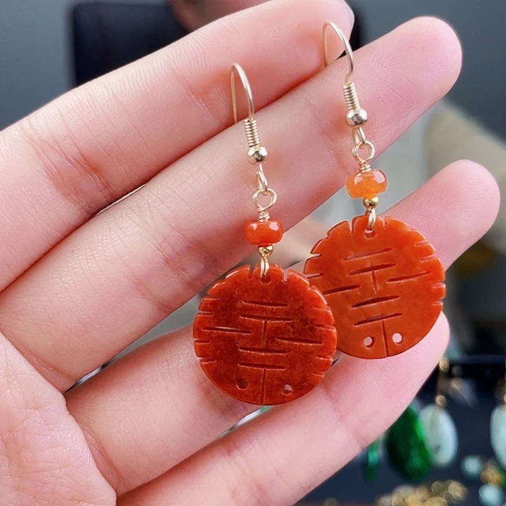 翡翠耳饰未镶嵌饰品