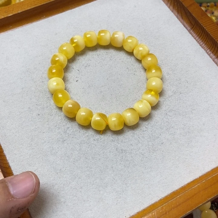 蜜蜡未镶嵌裸石手串