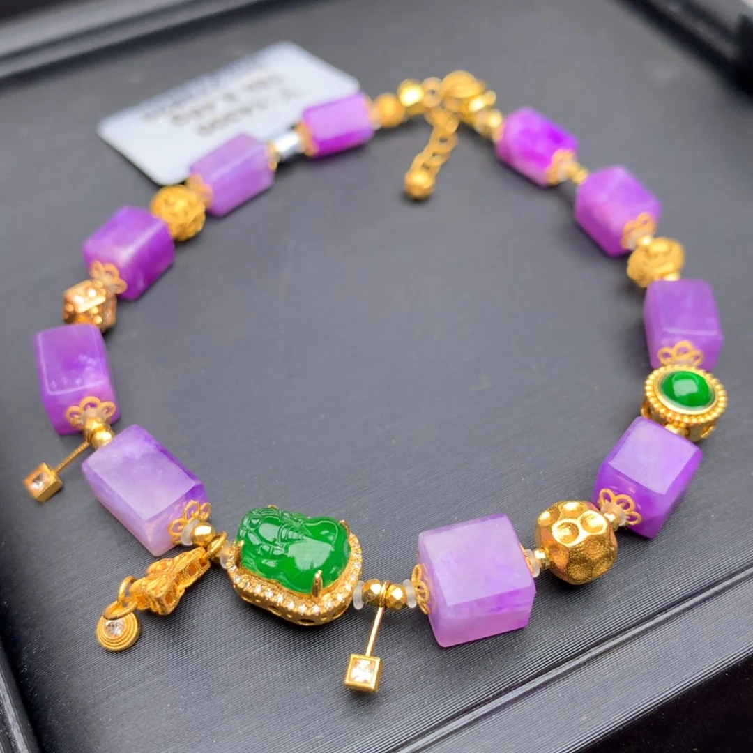 苏纪石（舒俱来）18K金镶嵌手链