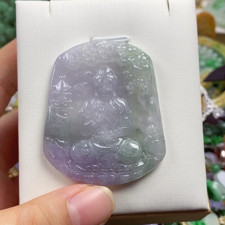 翡翠未镶嵌吊坠(赠链)