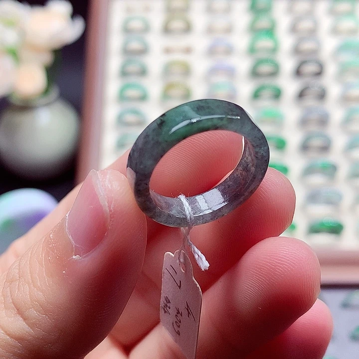 翡翠未镶嵌戒指17号